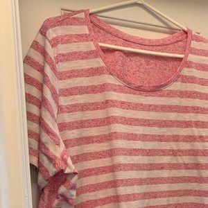 Pink stripped t shirt